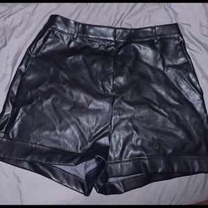 Leather shorts high wasted